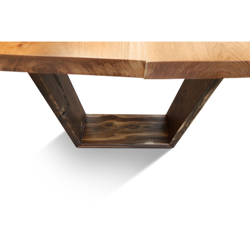 Brugge Oak Solid Wood Rectangular Dining Table for Eight