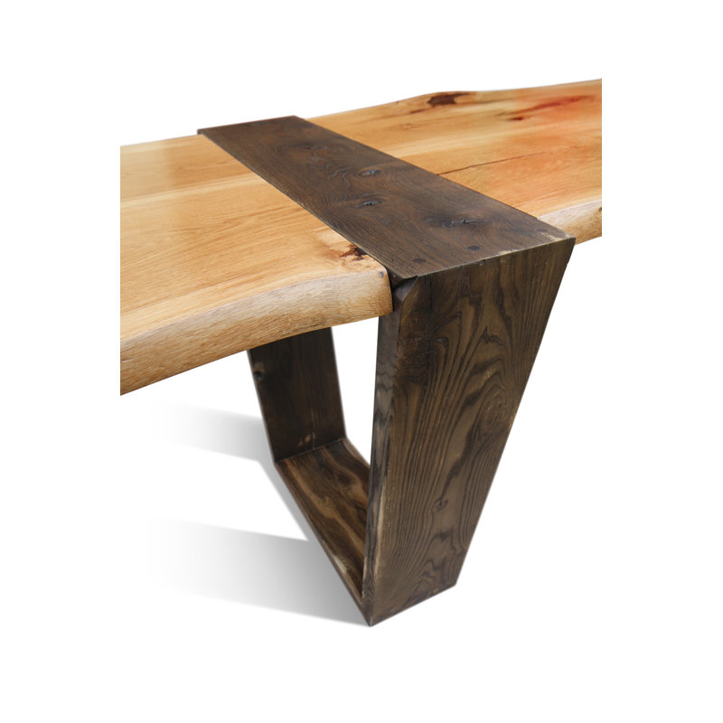 Brugge Oak Solid Wood Rectangular Dining Table for Eight