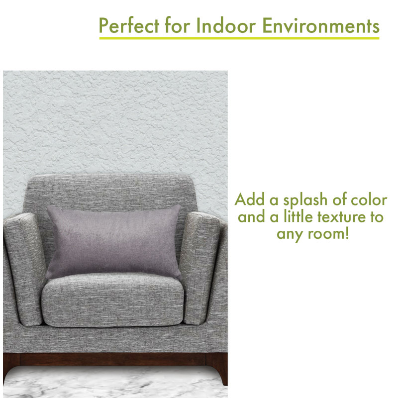 Gray Rectangular Indoor Plush Throw Pillow