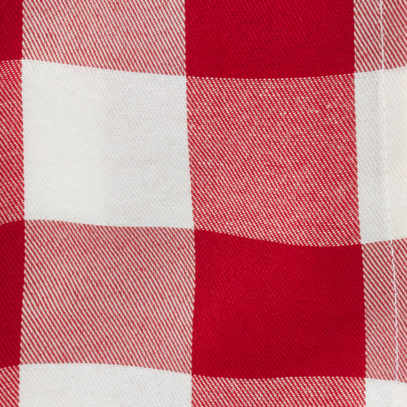 Red and White Buffalo Plaid Cotton Blend Square Napkin Set