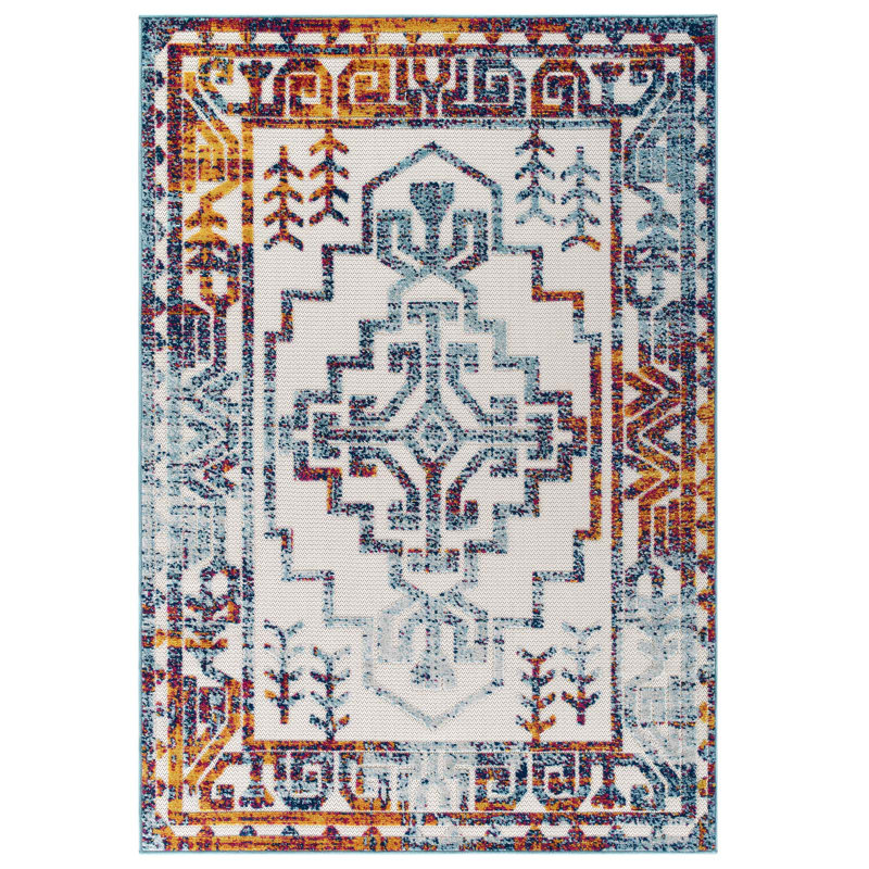 Nyssa Southwestern Aztec 5' x 8' Multicolor Indoor/Outdoor Area Rug
