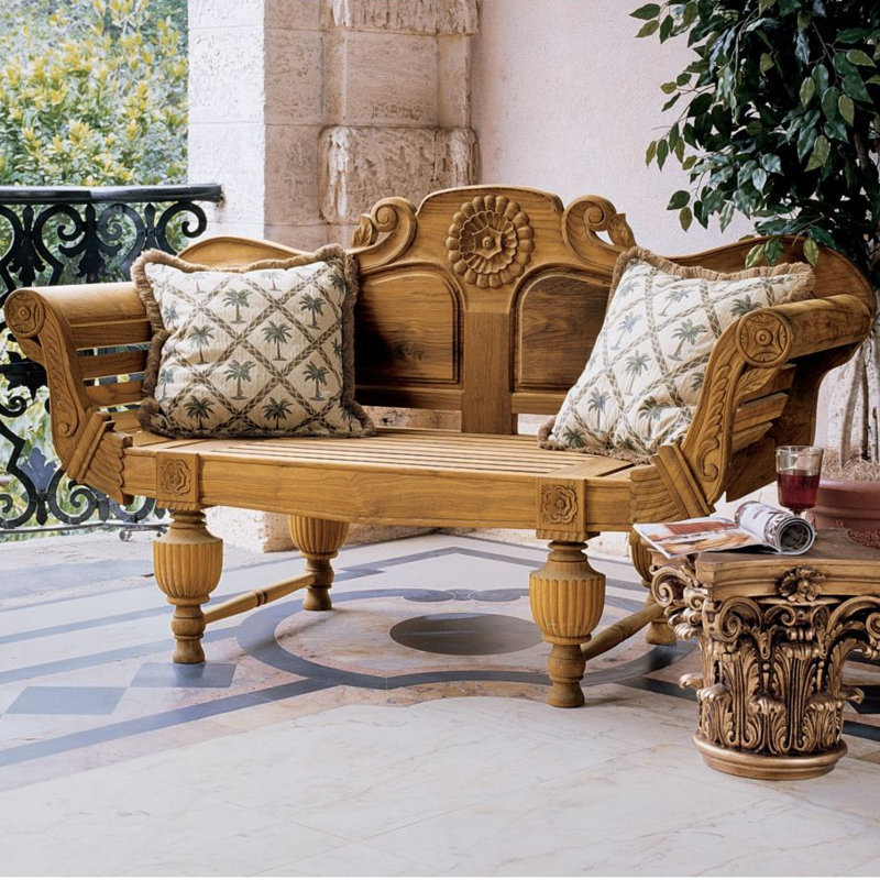 Halifax 73'' Burnished Pine Plantation-Style Console Bench