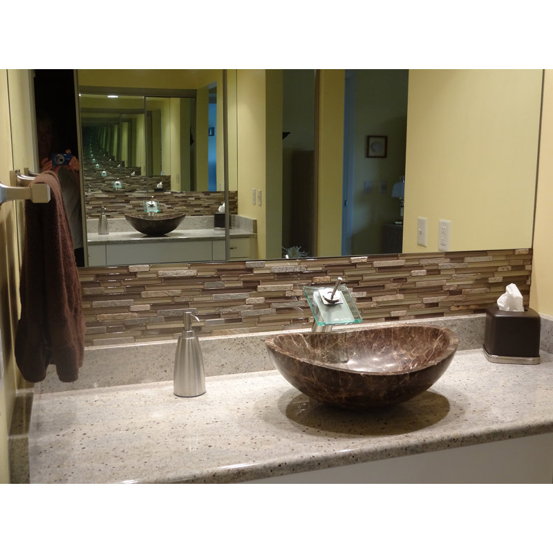 Eden 14'' Dark Brown Marble Canoe Sink