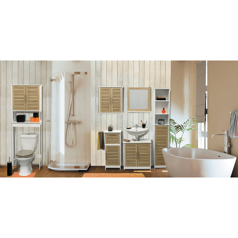 Stockholm Oak-Colored Wall Mounted Bathroom Cabinet