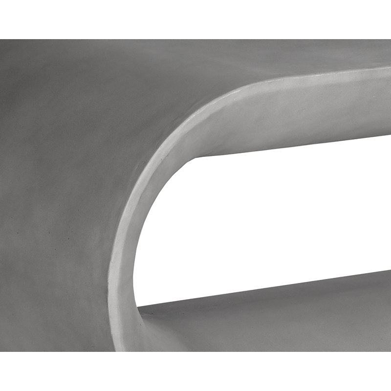 Alfie 56" Gray Concrete Indoor/Outdoor Bench