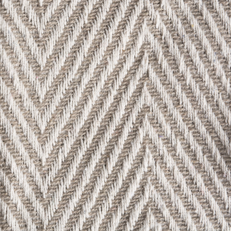 Reversible Stone Urban Chevron Fleece & Cotton Throw Blanket