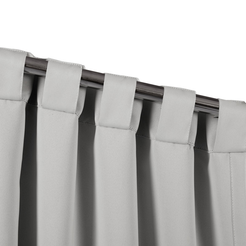 Light Gray Blackout Polyester Window Curtain Panels, 84" Length