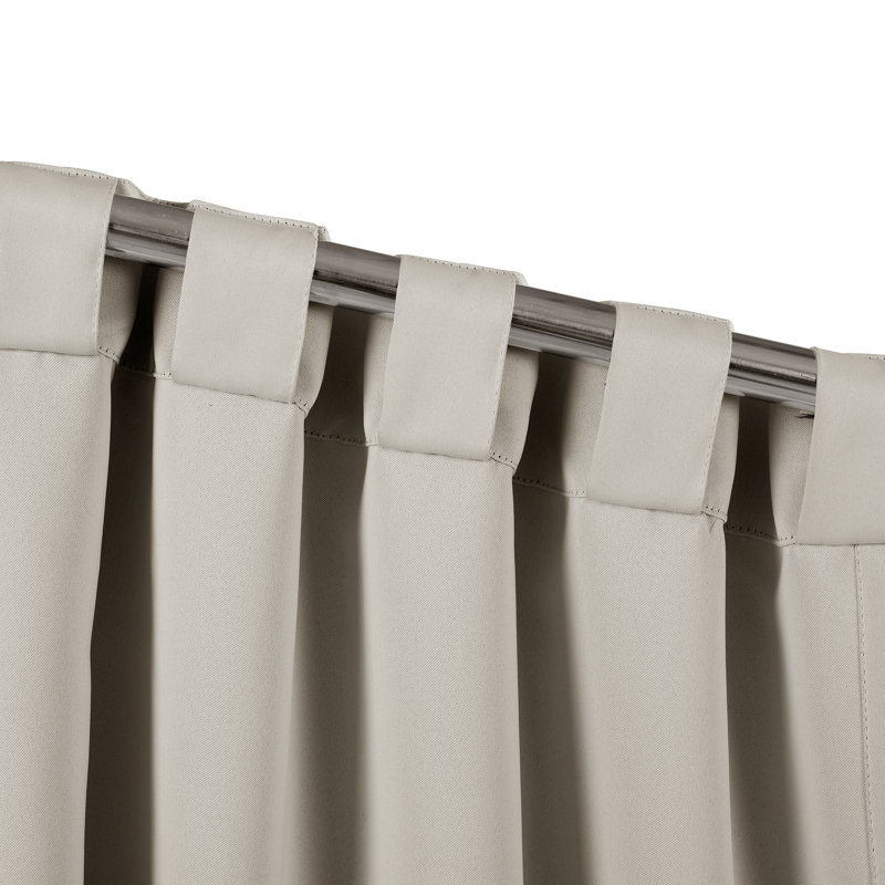 Wheat Polyester Blackout Back Tab Rod Pocket Curtains