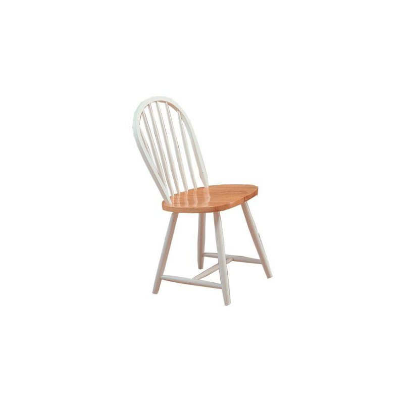 Windsor White High Slat Wood Side Chair
