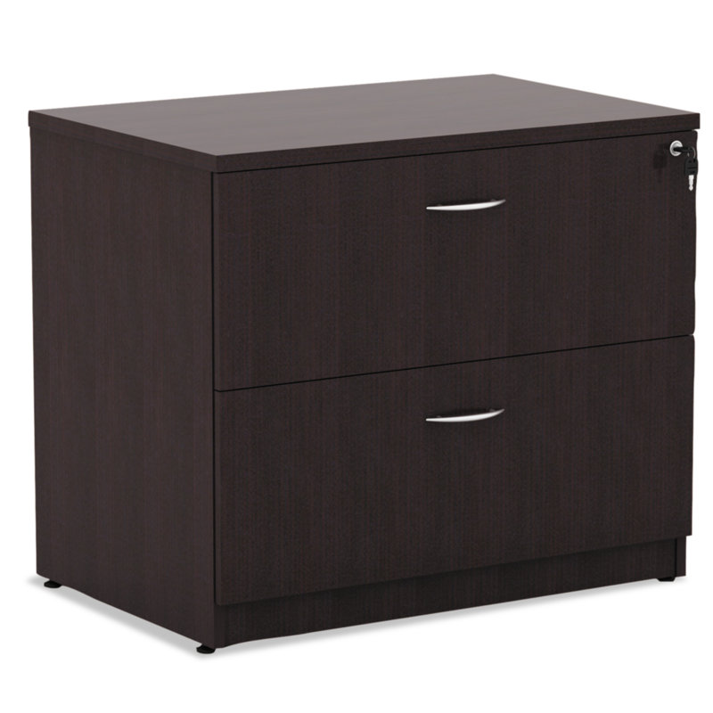 Espresso 34'' Wide 2-Drawer Lockable Lateral File Cabinet