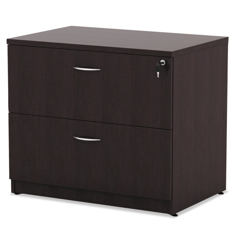 Espresso 34'' Wide 2-Drawer Lockable Lateral File Cabinet