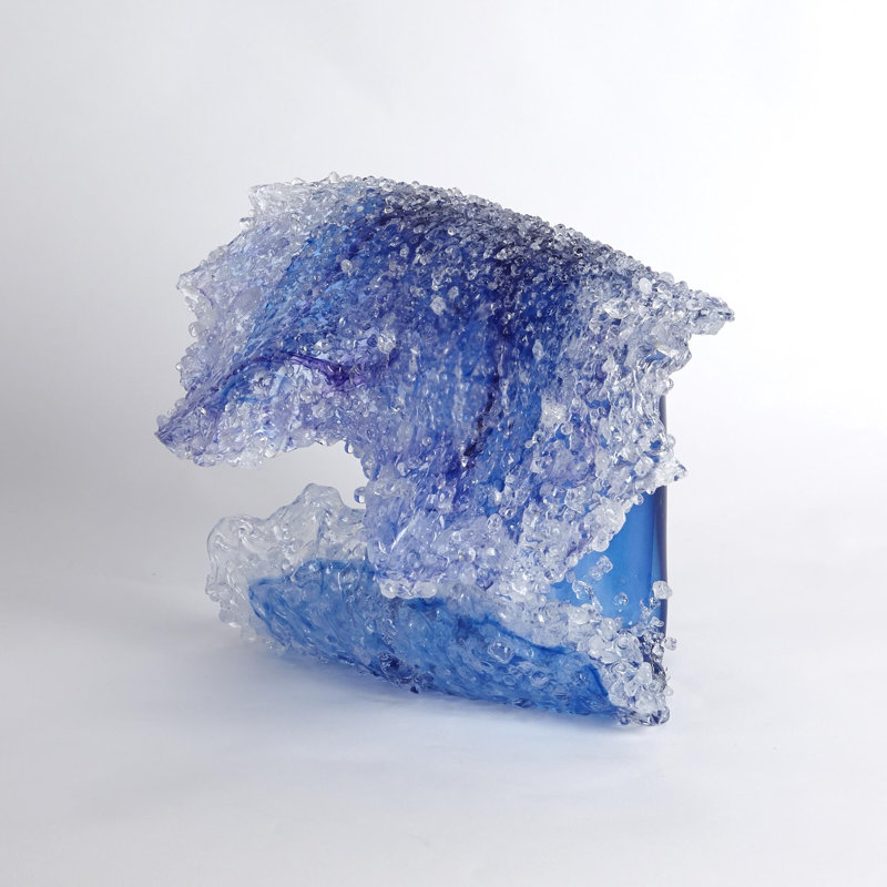 Tidal Wave Handblown Glass Sculpture