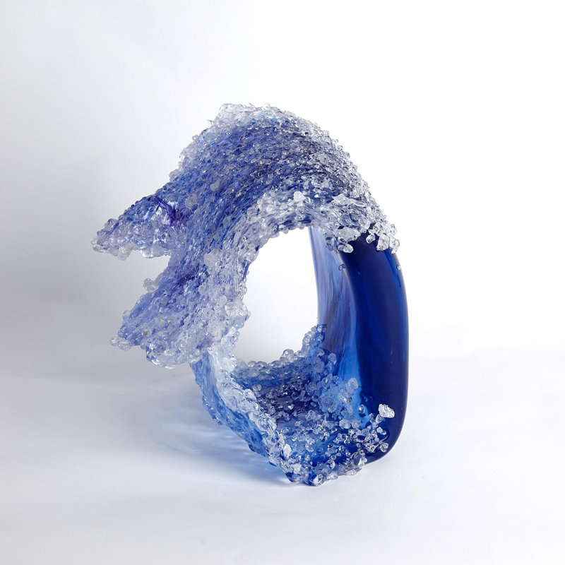 Tidal Wave Handblown Glass Sculpture