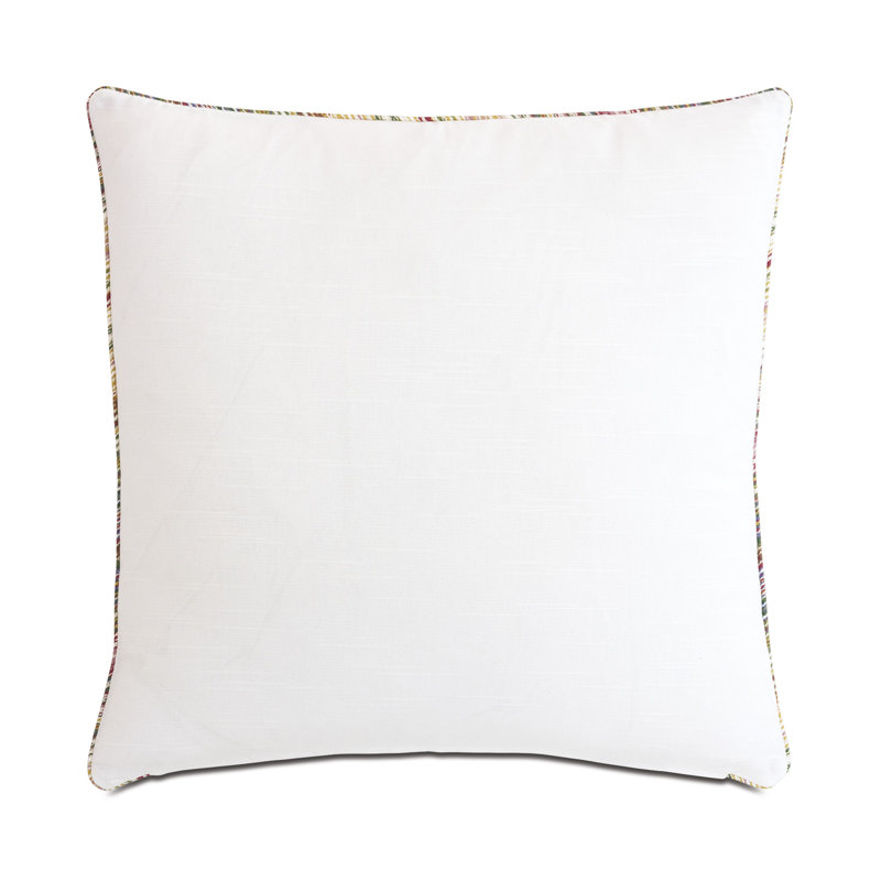 Multicolor Striped Synthetic Square Throw Pillow with Polyester Insert
