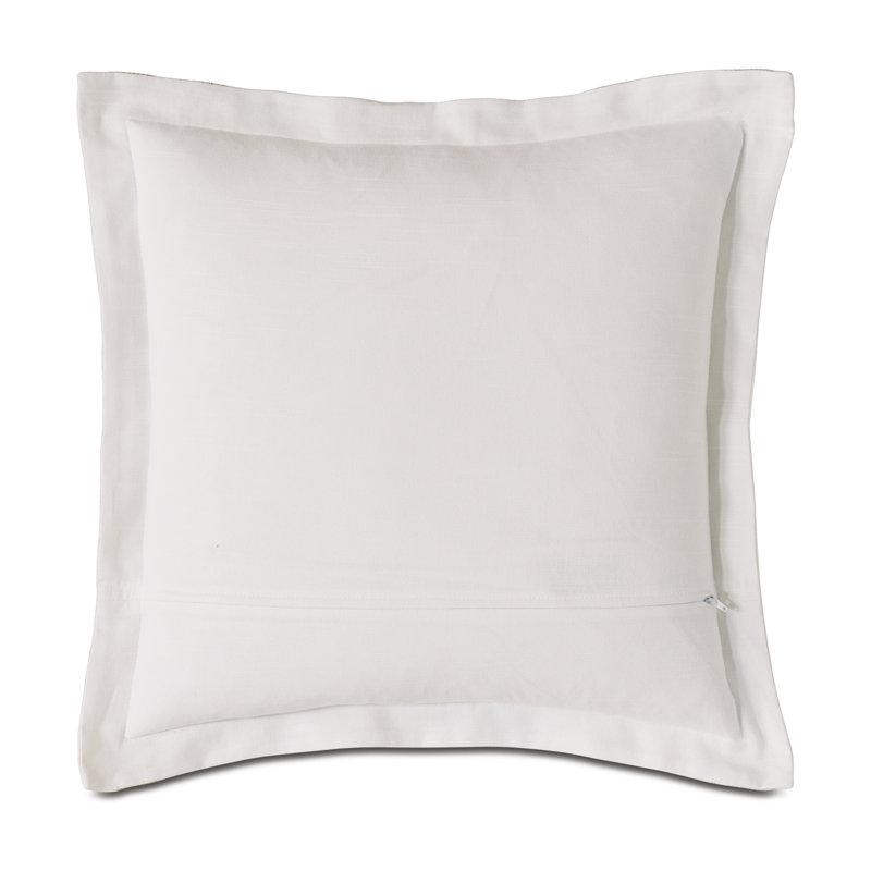 Magnolia Striped Linen Square Throw Pillow with Down Insert