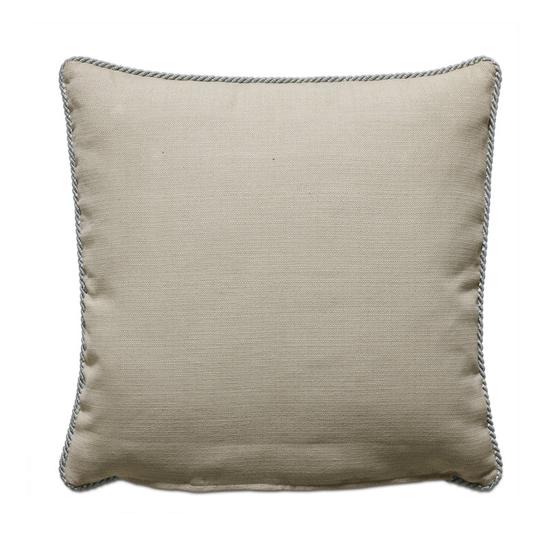Rayland Geometric Trellis and Leopard Print Pillow Cover with Cord Edge Trim
