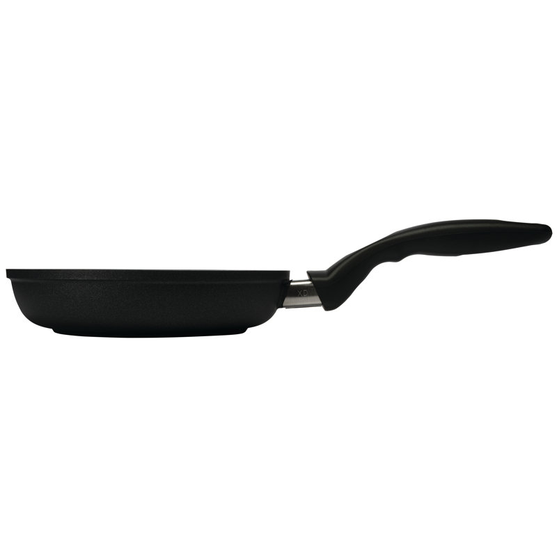 9.5" Black Aluminum Non-stick Fry Pan with Lid