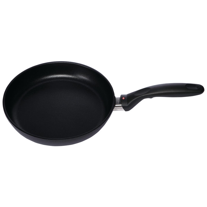 9.5" Black Aluminum Non-stick Fry Pan with Lid