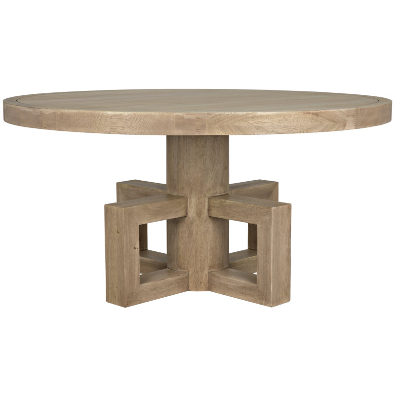 Lima 60'' Washed Walnut Round Dining Table