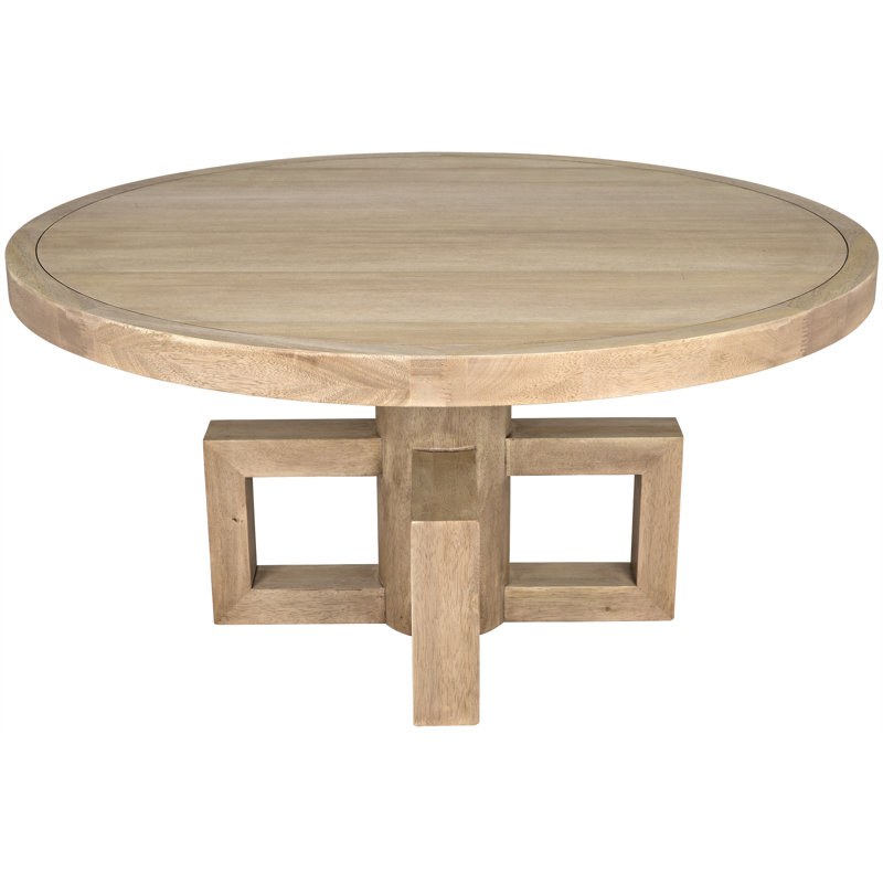 Lima 60'' Washed Walnut Round Dining Table