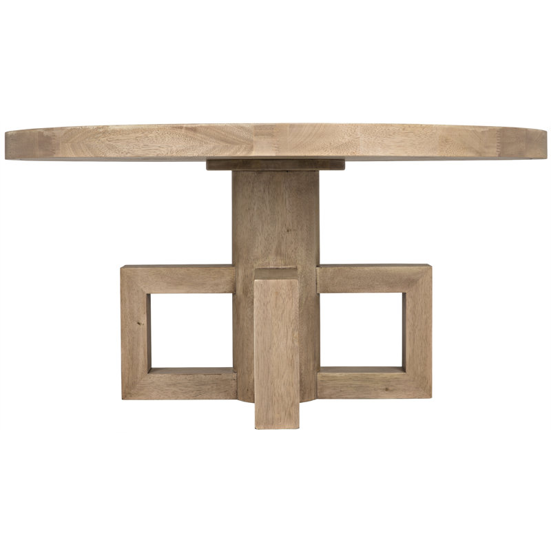 Lima 60'' Washed Walnut Round Dining Table