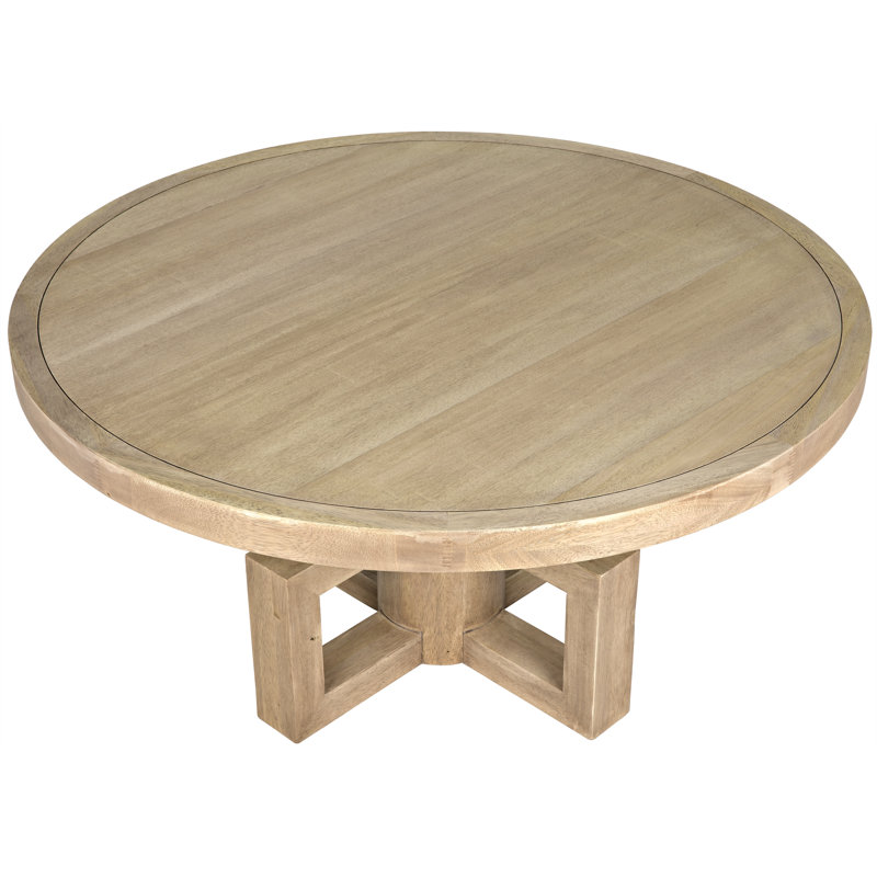 Lima 60'' Washed Walnut Round Dining Table