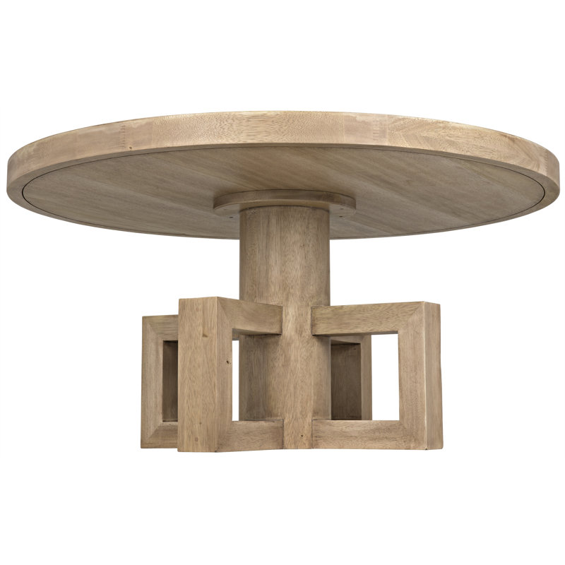 Lima 60'' Washed Walnut Round Dining Table