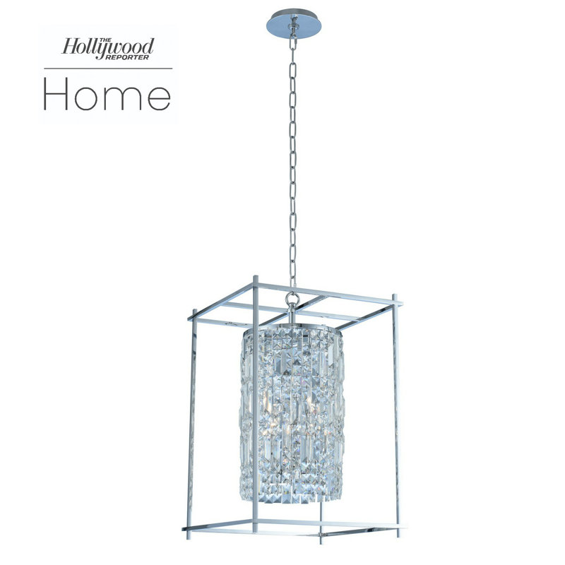 Joni Chrome Crystal 4-Light Square Chandelier