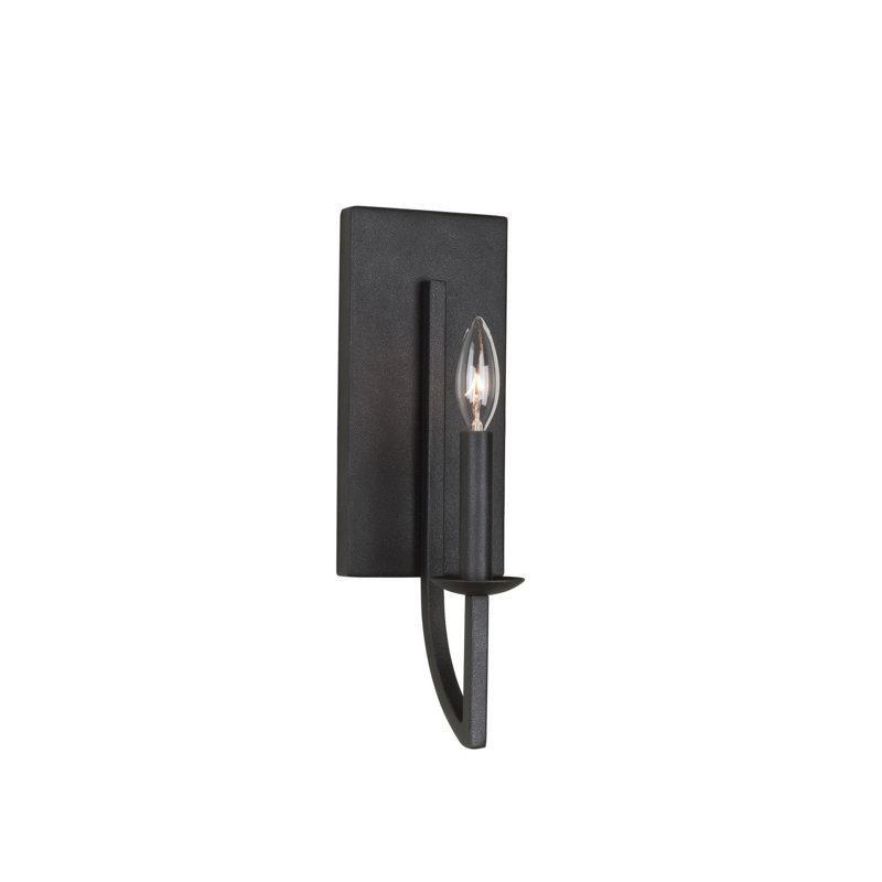Black Iron Dimmable Transitional Wall Sconce