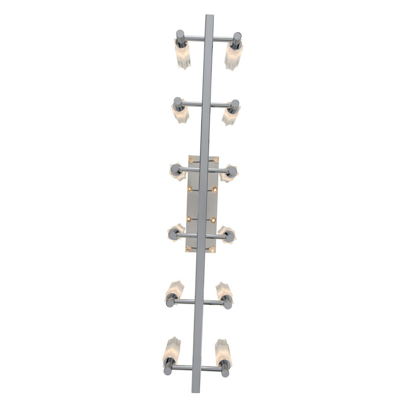 Lorne 12-Light Chrome and Glass Kitchen Island Pendant