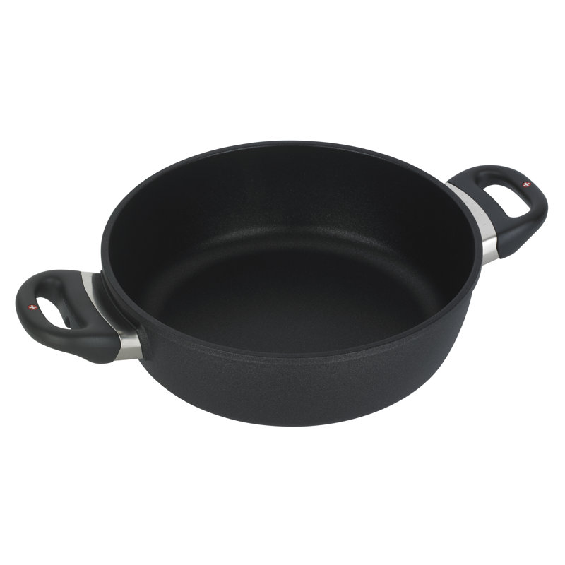 3.2 Qt Black Aluminum Non-Stick Induction Casserole with Lid