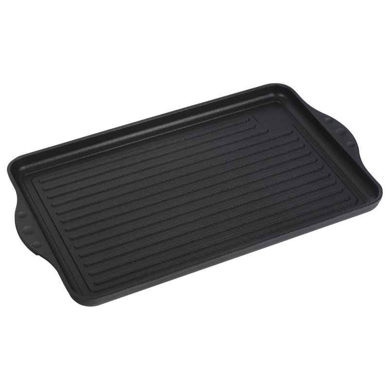 Swiss Diamond Black 11" x 17" Nonstick Double-Burner Grill Pan