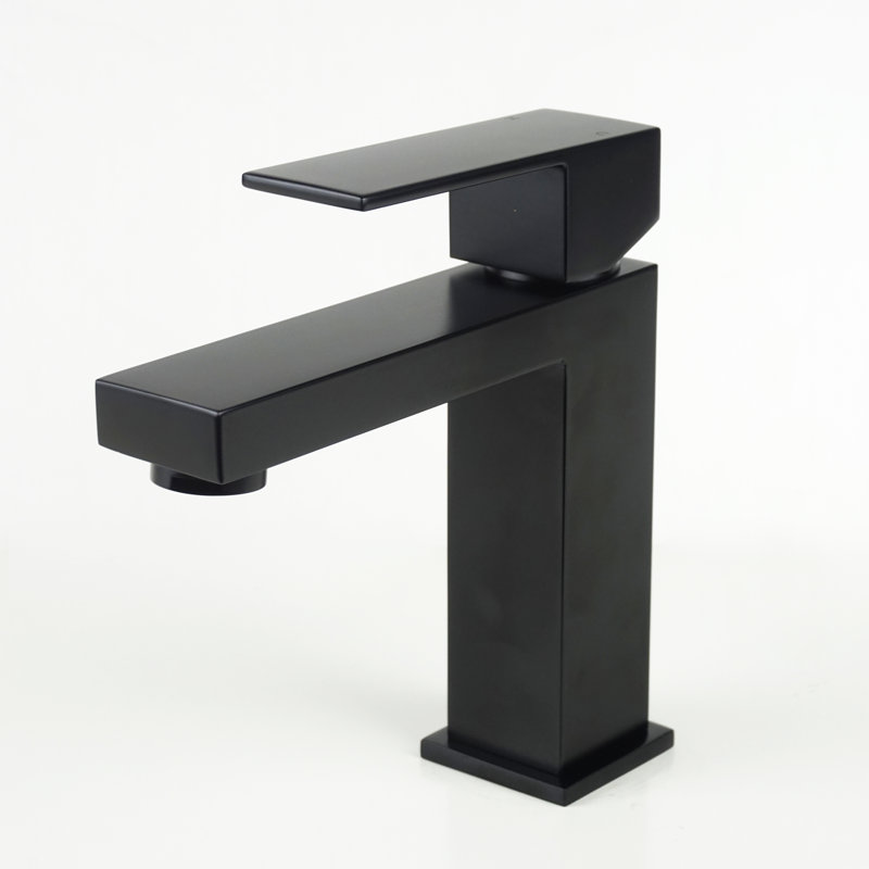 Matte Black Stainless Steel Single Handle Bathroom Faucet