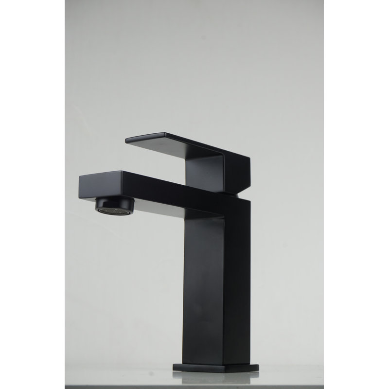 Matte Black Stainless Steel Single Handle Bathroom Faucet