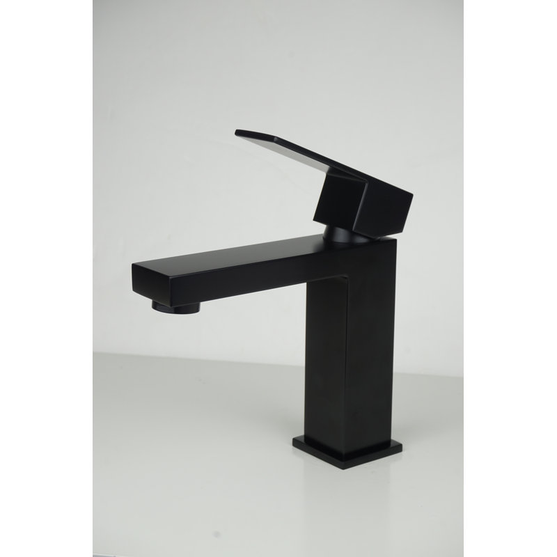 Matte Black Stainless Steel Single Handle Bathroom Faucet