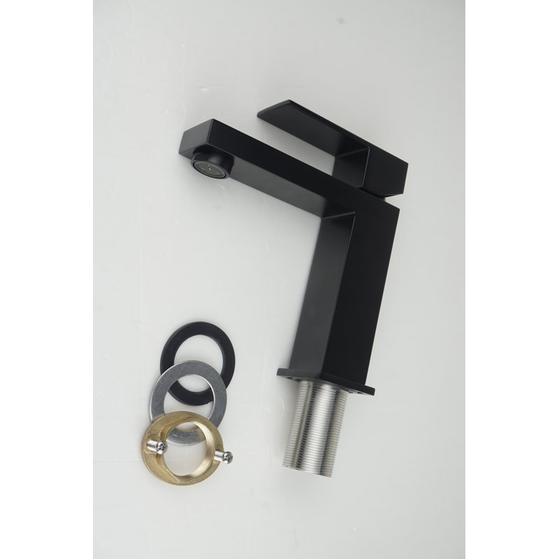Matte Black Stainless Steel Single Handle Bathroom Faucet