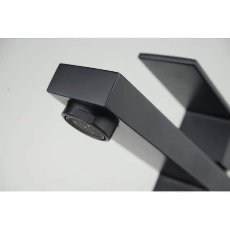 Matte Black Stainless Steel Single Handle Bathroom Faucet
