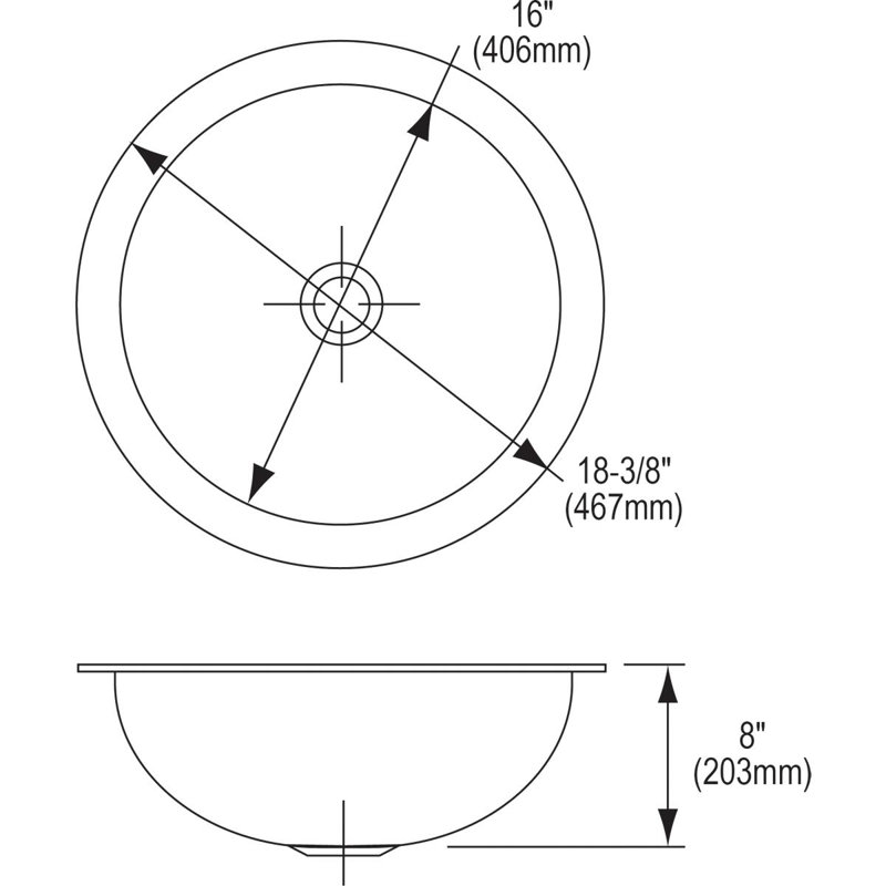 Asana Round Lustrous Satin Copper Undermount Bathroom Sink