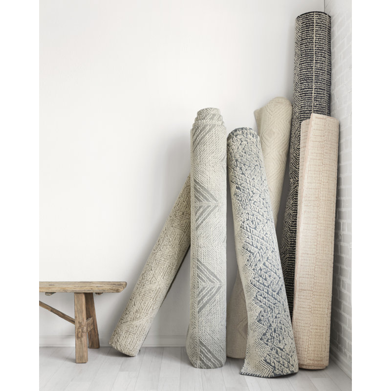 Ellen DeGeneres Handmade Chevron Wool Rug Gray/Ivory 11'6" x 15'