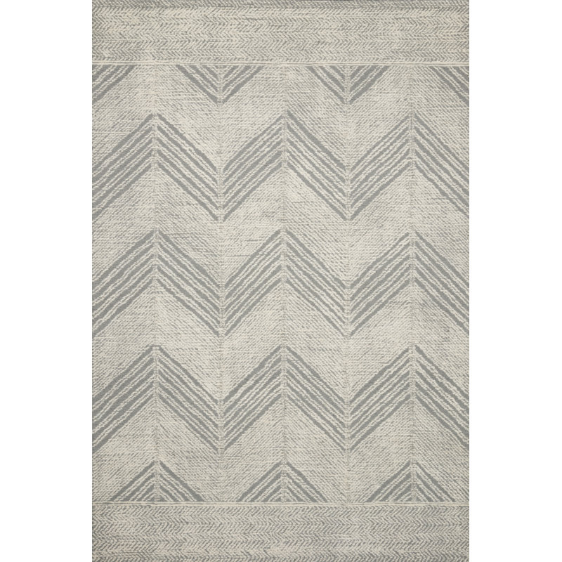 Ellen DeGeneres Handmade Chevron Wool Rug Gray/Ivory 11'6" x 15'
