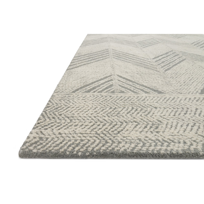 Ellen DeGeneres Handmade Chevron Wool Rug Gray/Ivory 11'6" x 15'