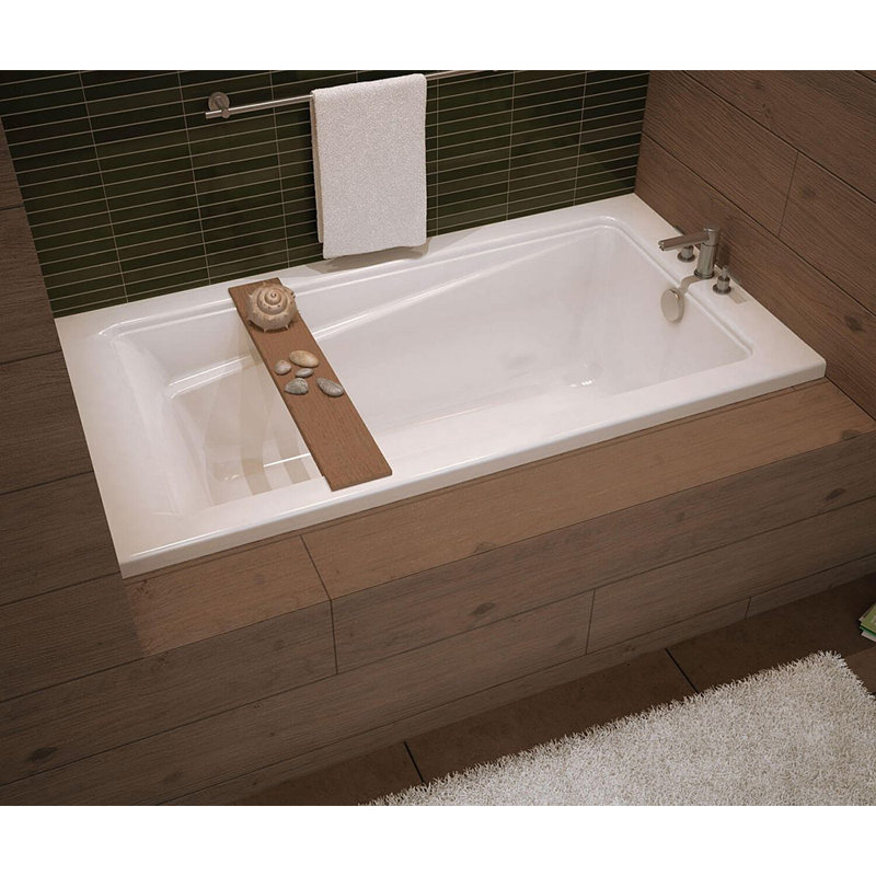 Exhibit 60'' White Acrylic Alcove Soaking Bathtub
