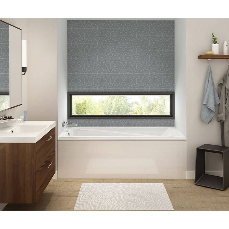 Exhibit 60'' White Acrylic Alcove Soaking Bathtub