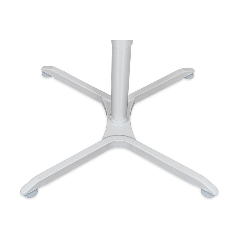 Contemporary White Round Wood Bar Height Adjustable Table