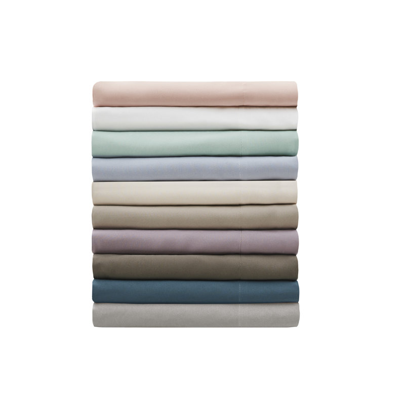 California King Blue Cotton Polyester Microfiber Sheet Set