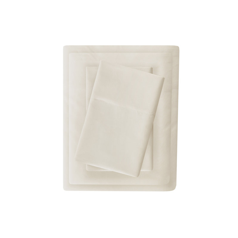 Ivory Full Deep Pocket Cotton Polyester Microfiber Sheet Set