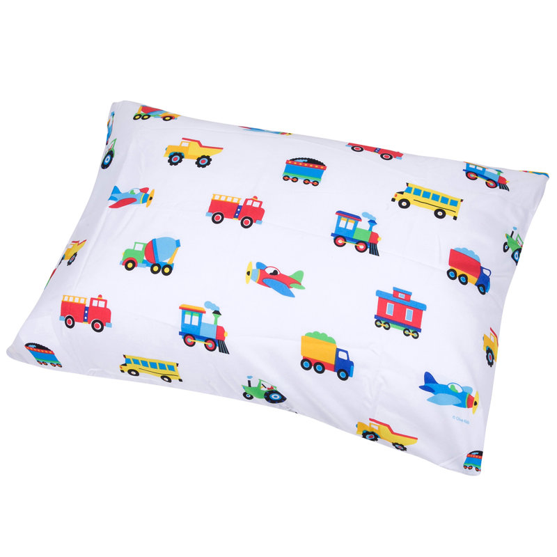 Standard Hypoallergenic Cotton Polyester Pillowcase in Trains, Planes & Trucks