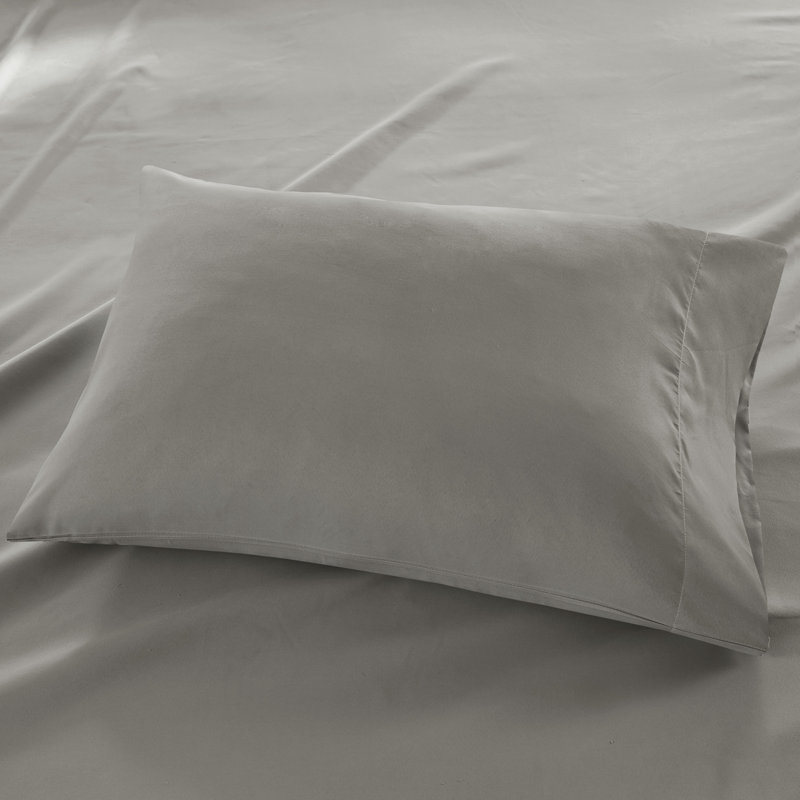 Gray Full Deep Pocket Cotton Polyester Microfiber Sheet Set