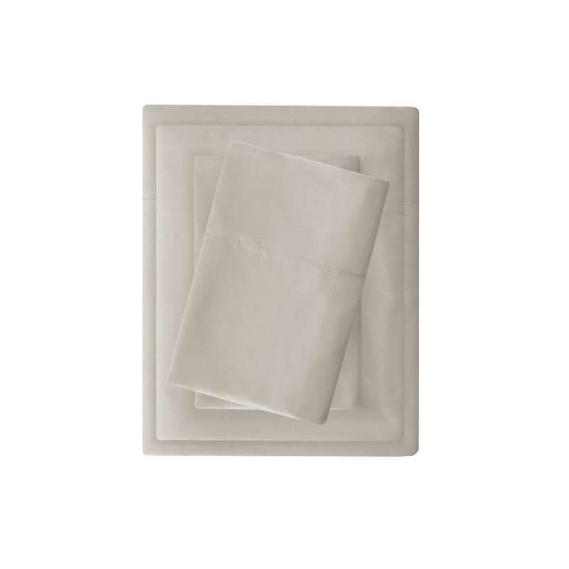 California King White Cotton Polyester Deep Pocket Sheet Set