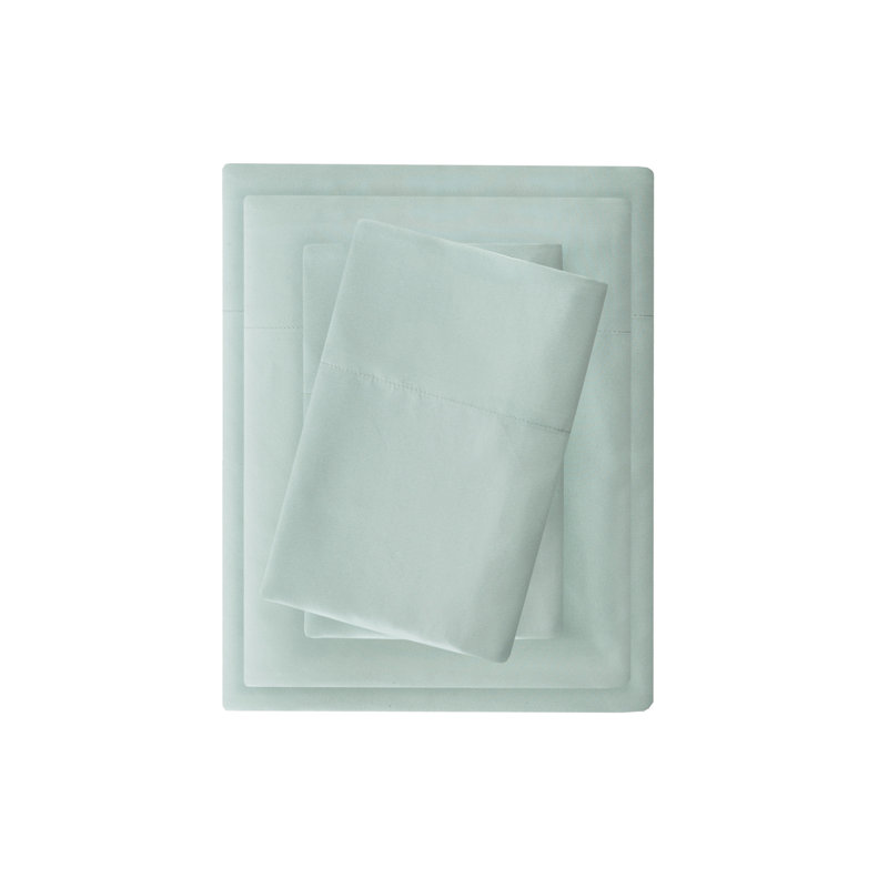 White Twin Deep Pocket Cotton Microfiber Sheet Set